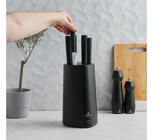 KARACA Karaca Meister Sterilizer Stand Knife Set Black