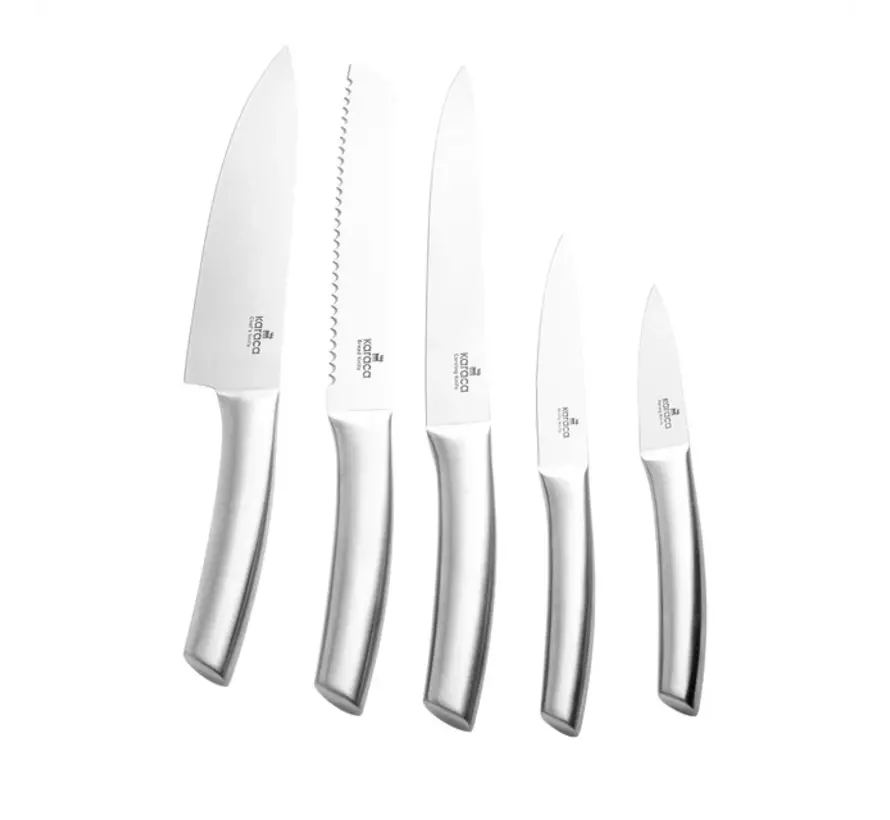 Karaca Venüs Set de 6 Couteaux en Bloc de Verre