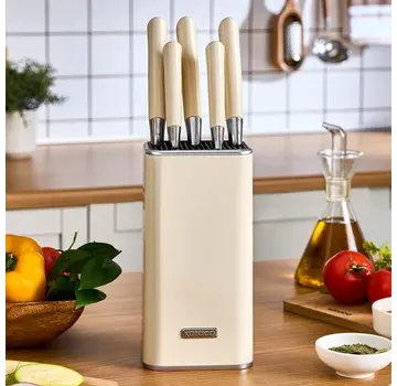 KARACA Karaca Mastersharp Knife Set, Ecru