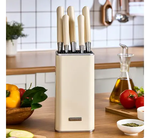 KARACA Karaca Mastersharp messen Set, Ecru