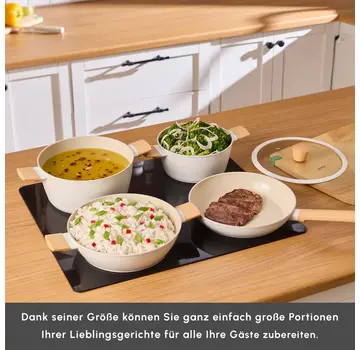 KARACA Karaca Swiss Crystal Almond Cream Inductie-Gebaseerde 7-Delige Kookgerei Set