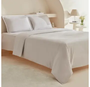 KARACA HOME Karaca Home White Collection Lavin Parure de Lit Double 100% Coton Stone