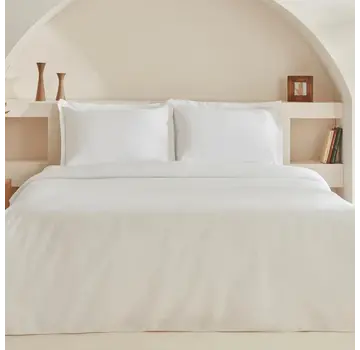 KARACA HOME Karaca Home White Collection Lavin 100% Cotton Double Bed Duvet Set White
