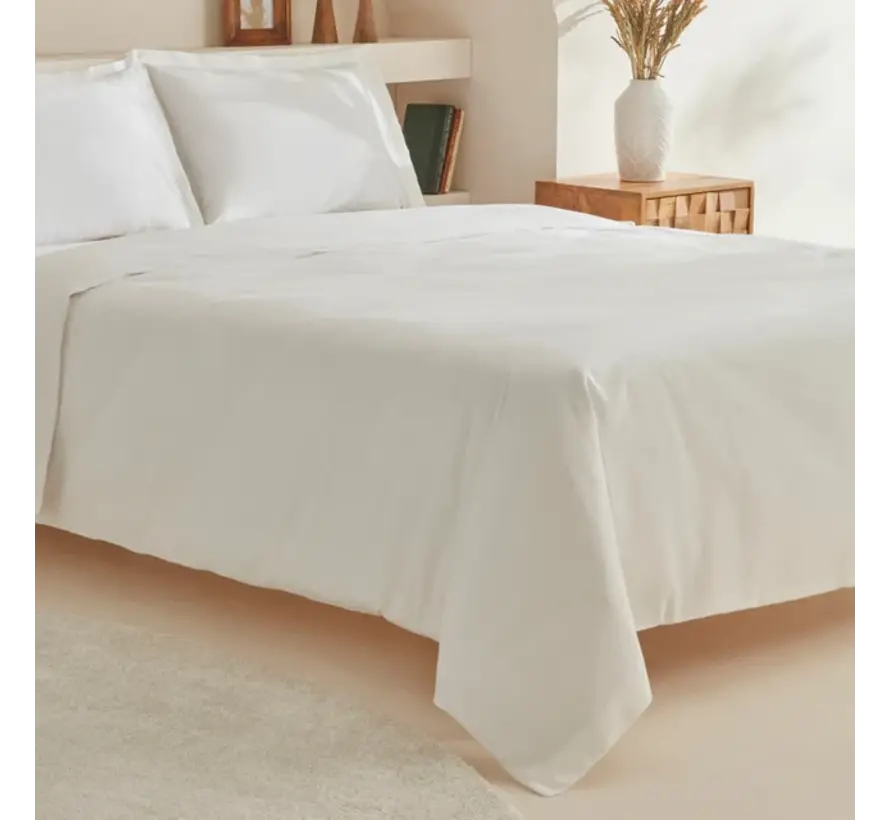 Karaca Home White Collection Lavin 100% Baumwolle Doppelbett Bettwäsche Set Weiß