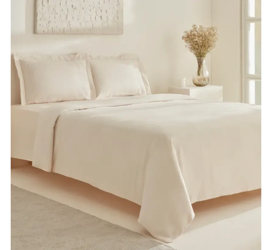 Karaca Home White Collection Felves Housse de Couette 100% Coton Double Beige