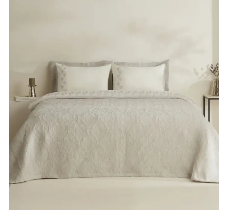 Karaca Home Ruby Tweepersoonsbed Sprei Set Grijs