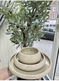 BRICARD PORCELAIN BRICARD BONDY SERVIES SETI 18 PARCA | 6 KISILIK TAUPE