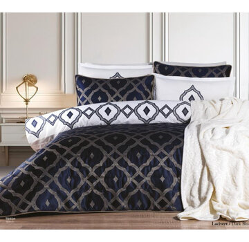 Bella home Ilayda bedspread set 10 pieces Navy blue