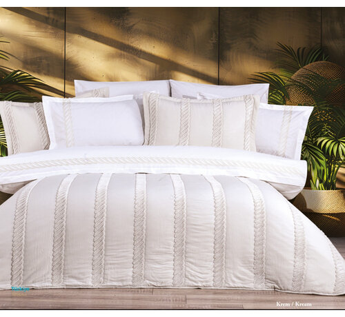 Bella Home Flora Spreiset 9 delig Cream