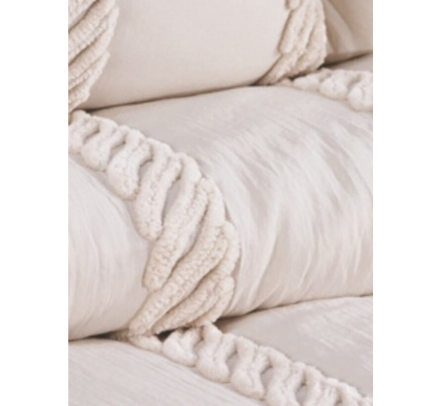 Bella Home Flora Spreiset 9 delig Cream