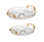 KUNSTSTOFFSCHALEN SET / GOLD 2-TEILIG