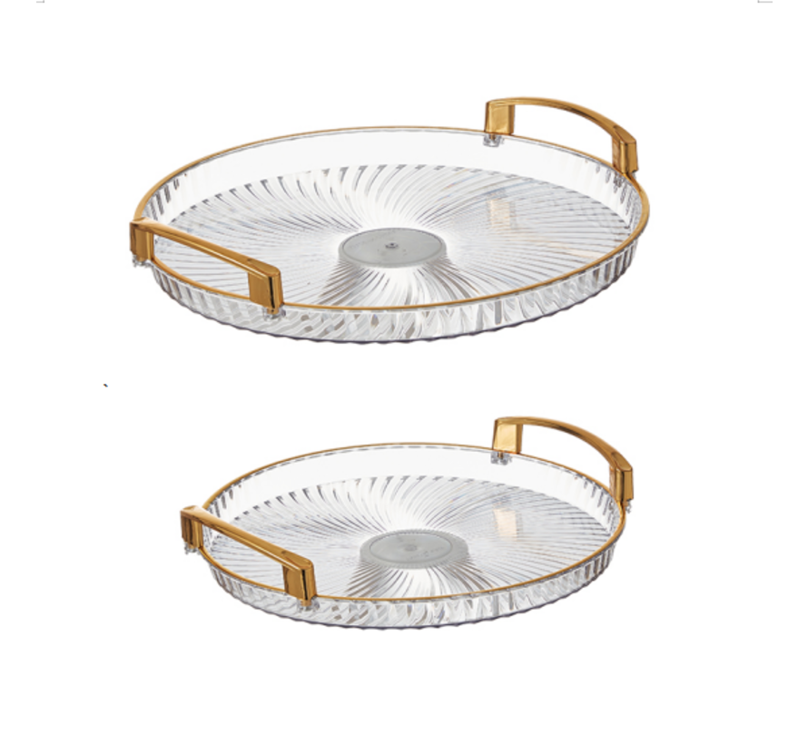 KUNSTSTOFFSCHALEN SET / GOLD 2-TEILIG