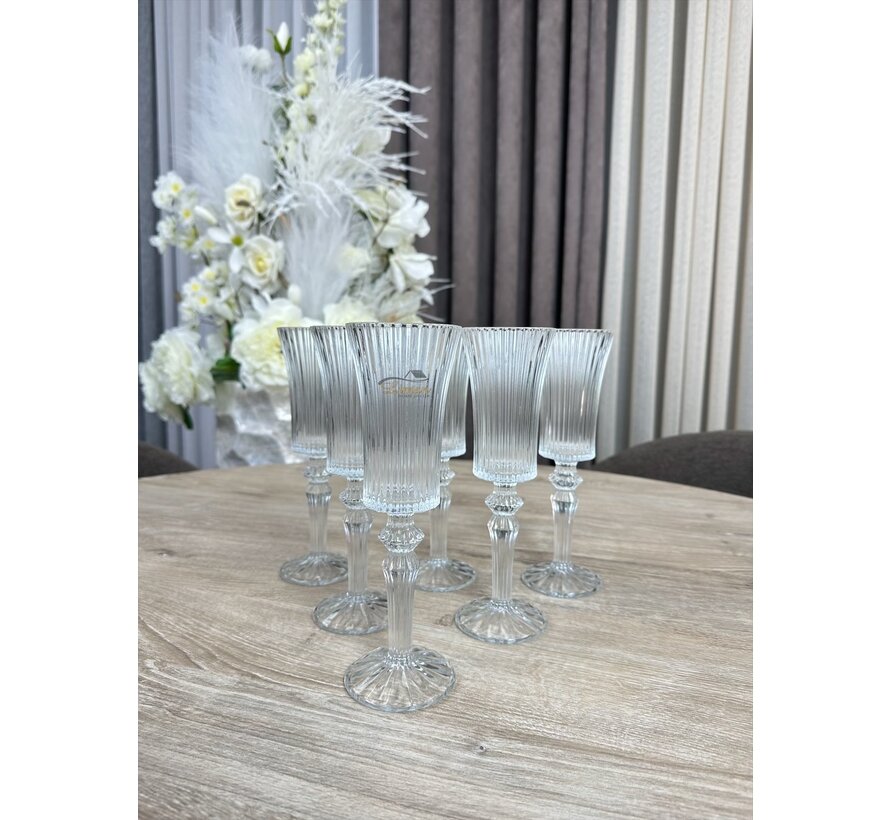 LINES CHAMPAGNE GLASS 6 PIECES