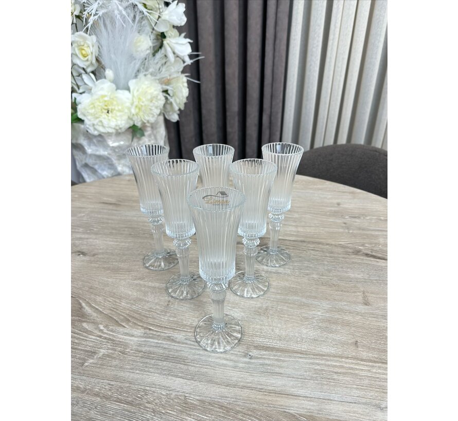 LINES CHAMPAGNE GLASS 6 PIECES