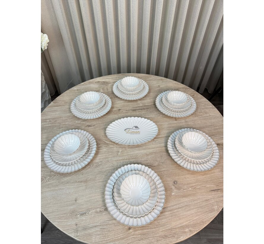 Julia 25-piece 6-Persons Porcelain Dinnerset