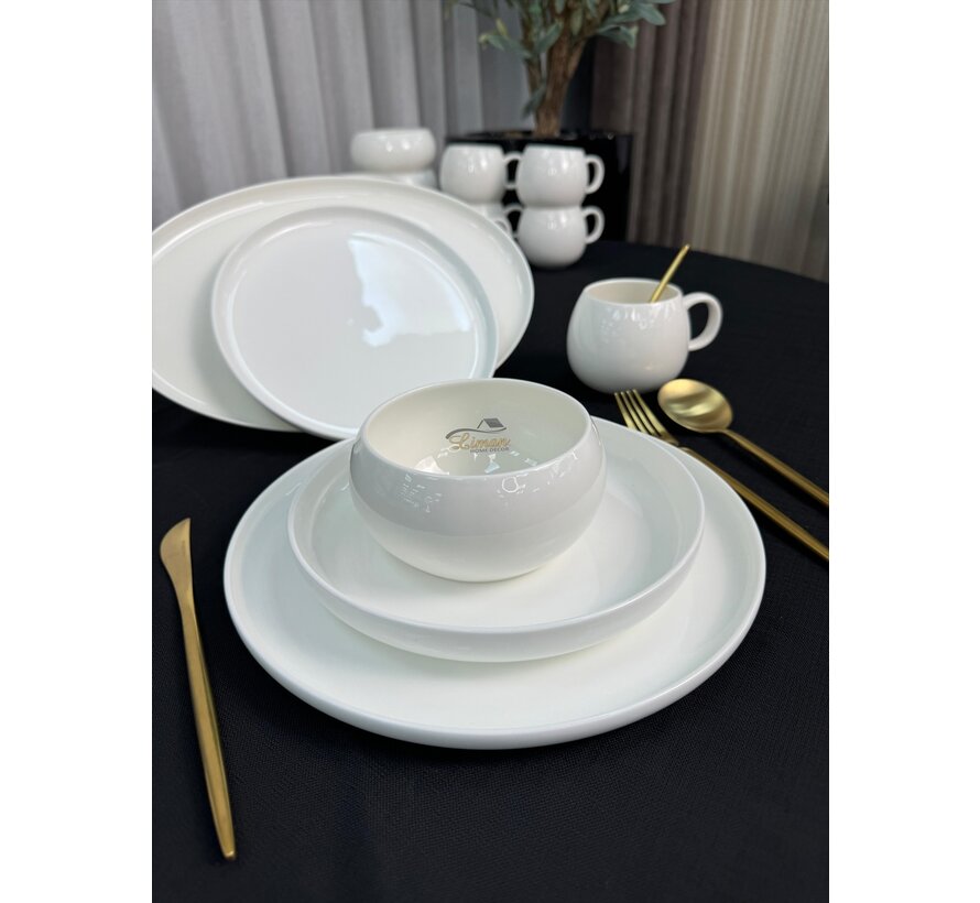 Bobigny 25-piece 6-Persons Porcelain Dinnerset