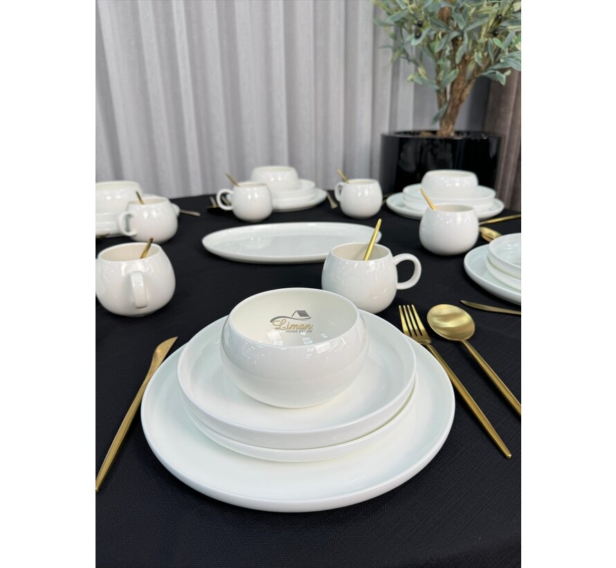 Bobigny 25-piece 6-Persons Porcelain Dinnerset