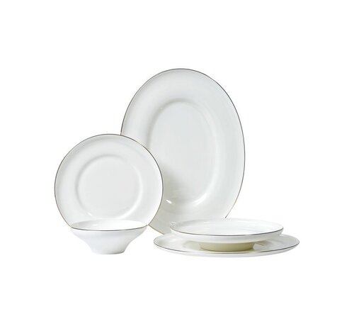 BRICARD MACON DINNER SET WITH-GOLD 25-DELIG / 6 PERSONS