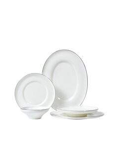 SERVICE À DÎNER BRICARD MÂCON 25 PIÈCES | 6 PERSONNES BLANC-ARGENT