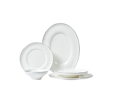 SERVICE À DÎNER BRICARD MÂCON 25 PIÈCES | 6 PERSONNES BLANC-ARGENT
