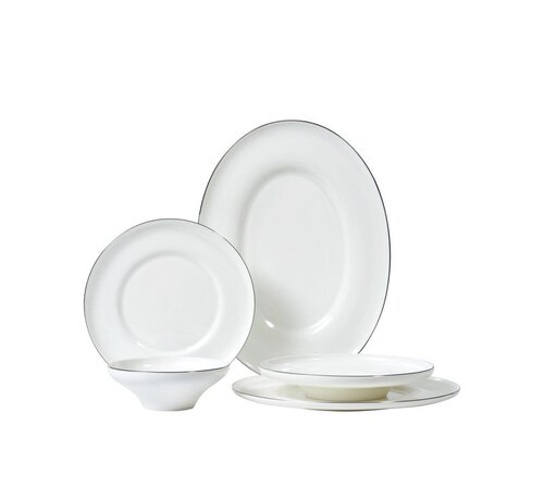 SERVICE À DÎNER BRICARD MÂCON 25 PIÈCES | 6 PERSONNES BLANC-ARGENT