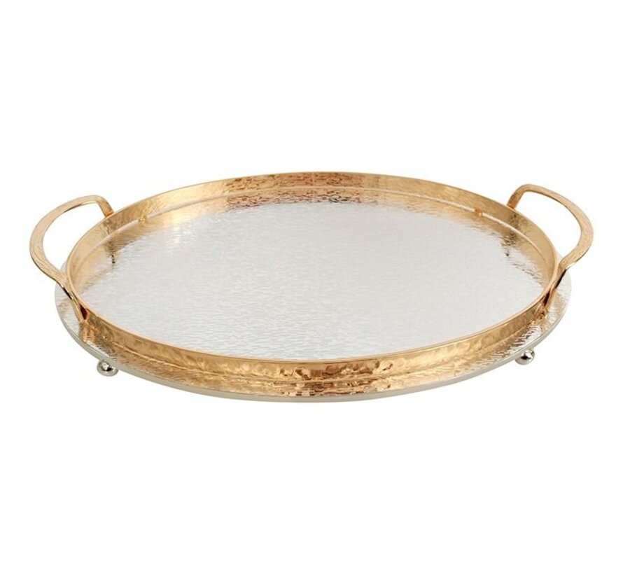 DIENBLAD 36X23 CM GOUD-ZILVER