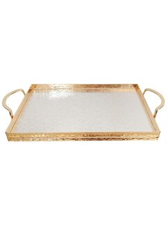 TABLETT 36X23 CM GOLD-SILBER