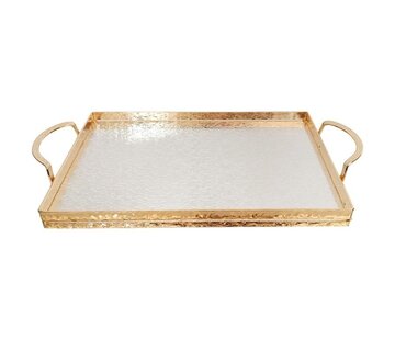 TABLETT 36X23 CM GOLD-SILBER