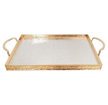TEPSİ 36X23 CM ALTIN-GÜMÜŞ