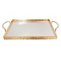 TABLETT 36X23 CM GOLD-SILBER