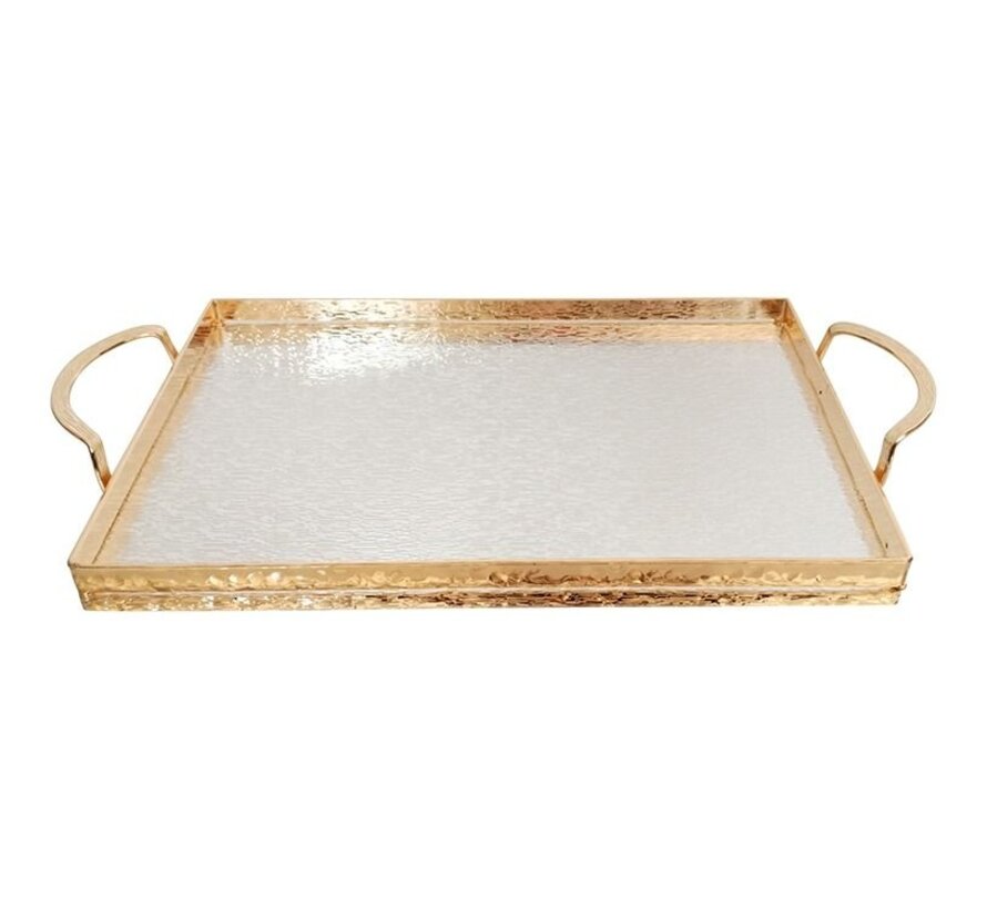 TABLETT 36X23 CM GOLD-SILBER