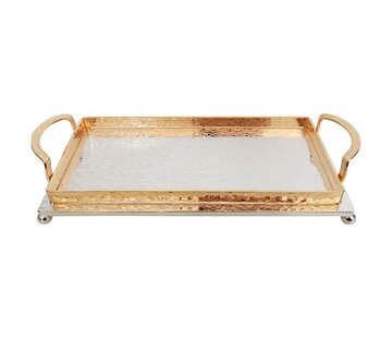 TABLETT 30X14 CM GOLD-SILBER