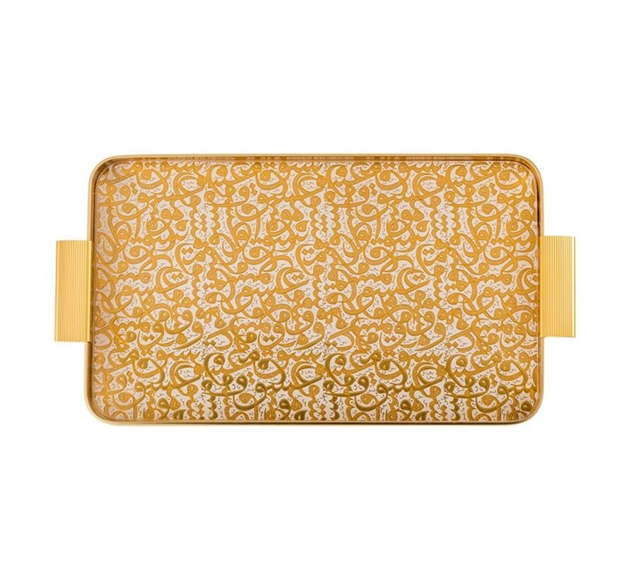 PLATEAU FUGURATO / DORÉ 40X24 CM
