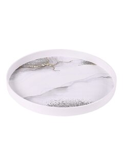 BRICARD MELAMIN TABLETT / WEIß-MARMOR Ø32 CM