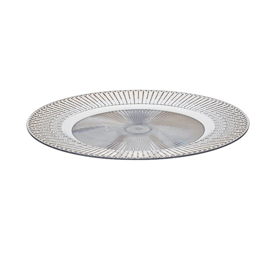 Assiette en plastique / Ø33 CM doré