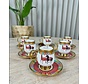 ACR Wilshire Kaffeetasse Set für 6 Personen  rot