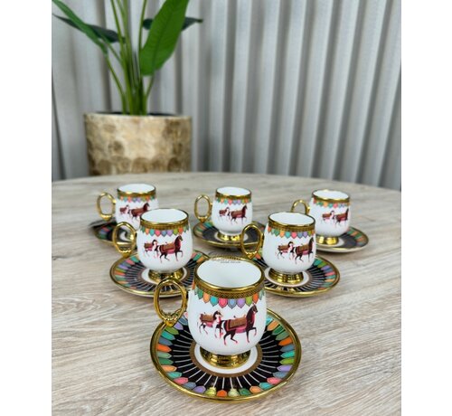 ACR ACR Wilshire Coffee Cup Set for 6 Person Black