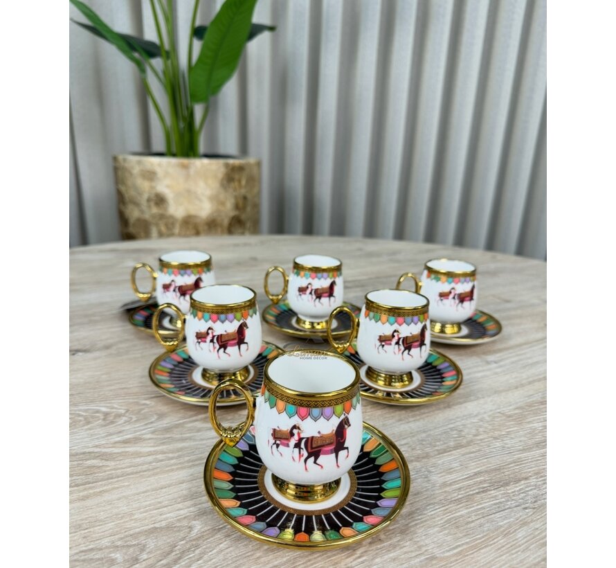 ACR Wilshire Kaffeetasse Set für 6 Personen  schwarz