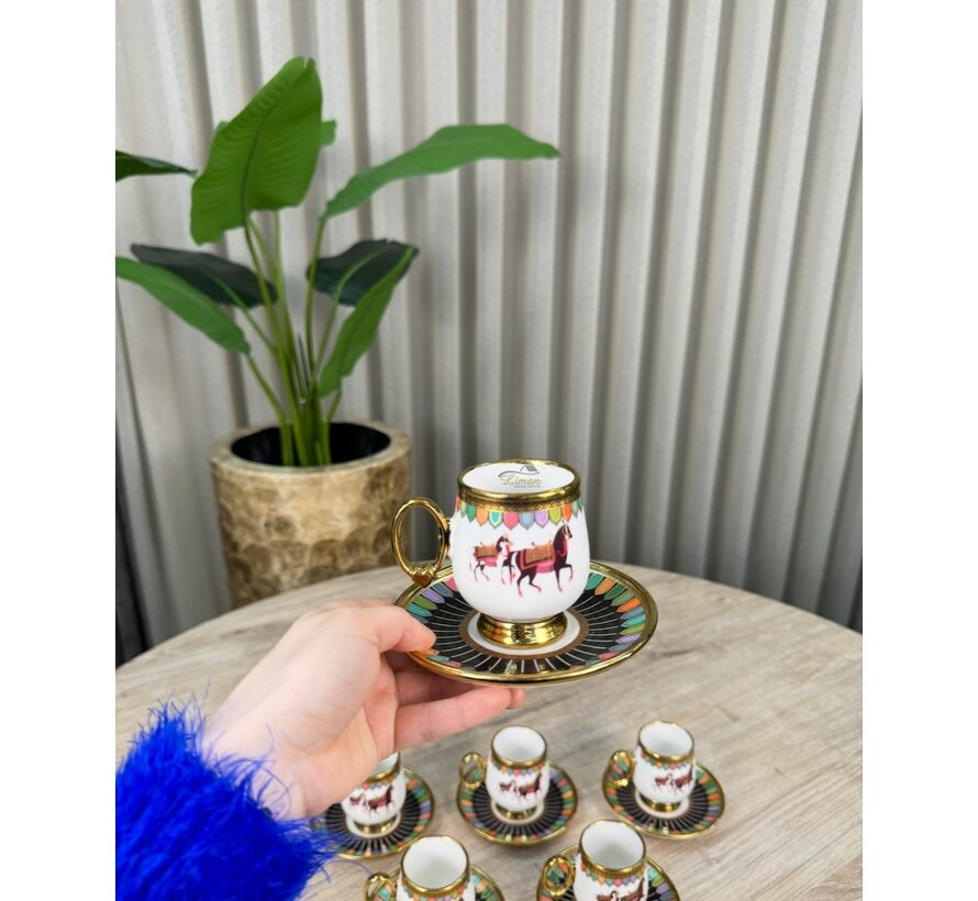 ACR Wilshire Kaffeetasse Set für 6 Personen  schwarz