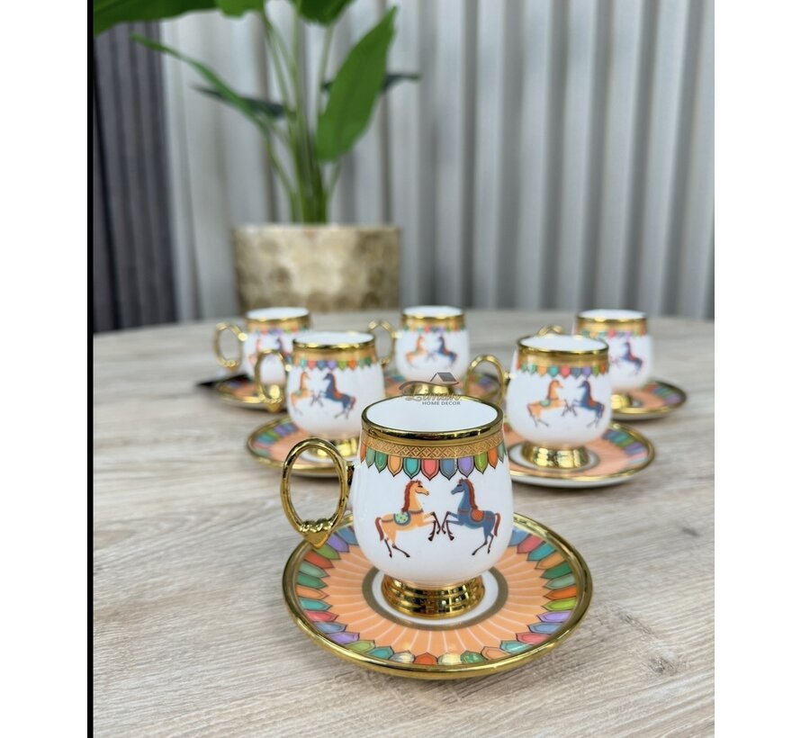 ACR Wilshire Coffee Cup Set for 6 Person Yellow