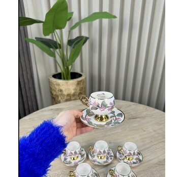ACR ACR Olivette 6 Kişilik Kahve Fincanı Takımı Pembe