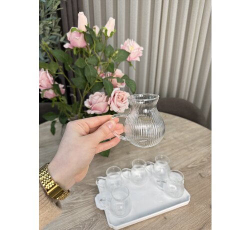 Verres à thé Riddled Tombik borosilicate 6 pièces 200 ml