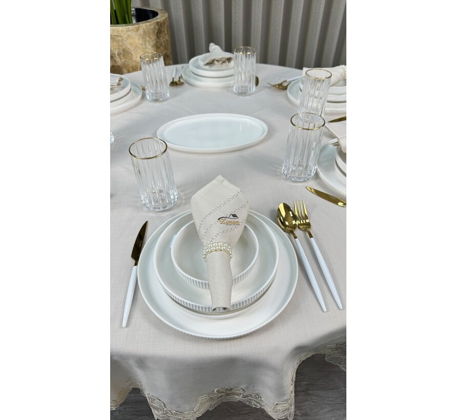 DION GESCHIRR SET WEIS  25-TLG / 6 PERSONS
