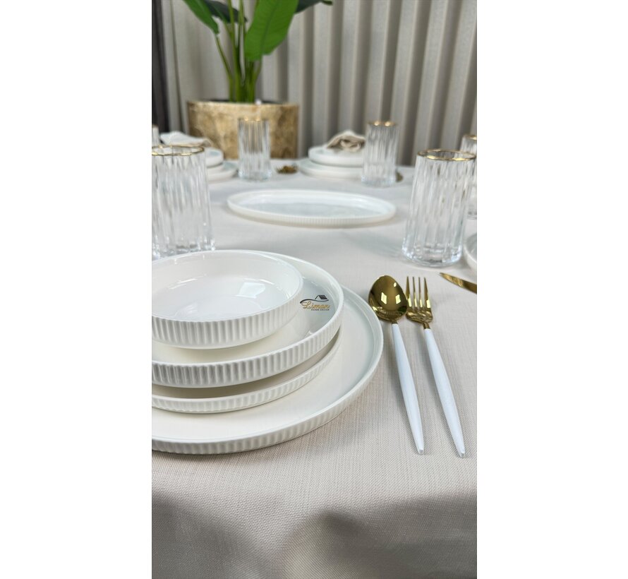 DION GESCHIRR SET WEIS  25-TLG / 6 PERSONS