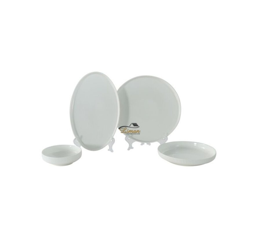 DION GESCHIRR SET WEIS  25-TLG / 6 PERSONS