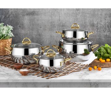 polochef Polochef proline 8 parcalik Tencere Takimi Gold