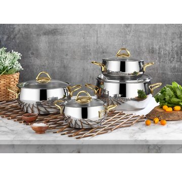 polochef Polochef proline pannenset 8 delig Gold