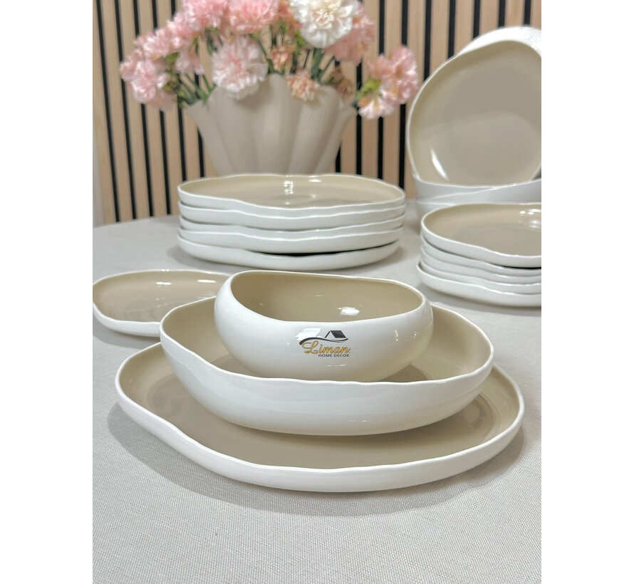 Cupid Beige Serviettenset 25 Stück / 6 Personen
