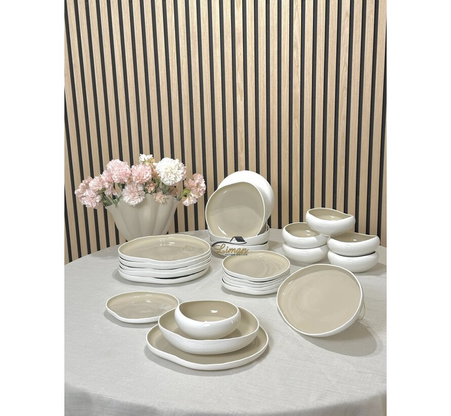 Cupid Beige Serviettenset 25 Stück / 6 Personen