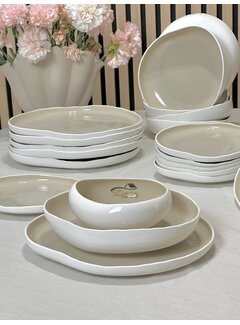 Cupid Beige Serviettenset 25 Stück / 6 Personen